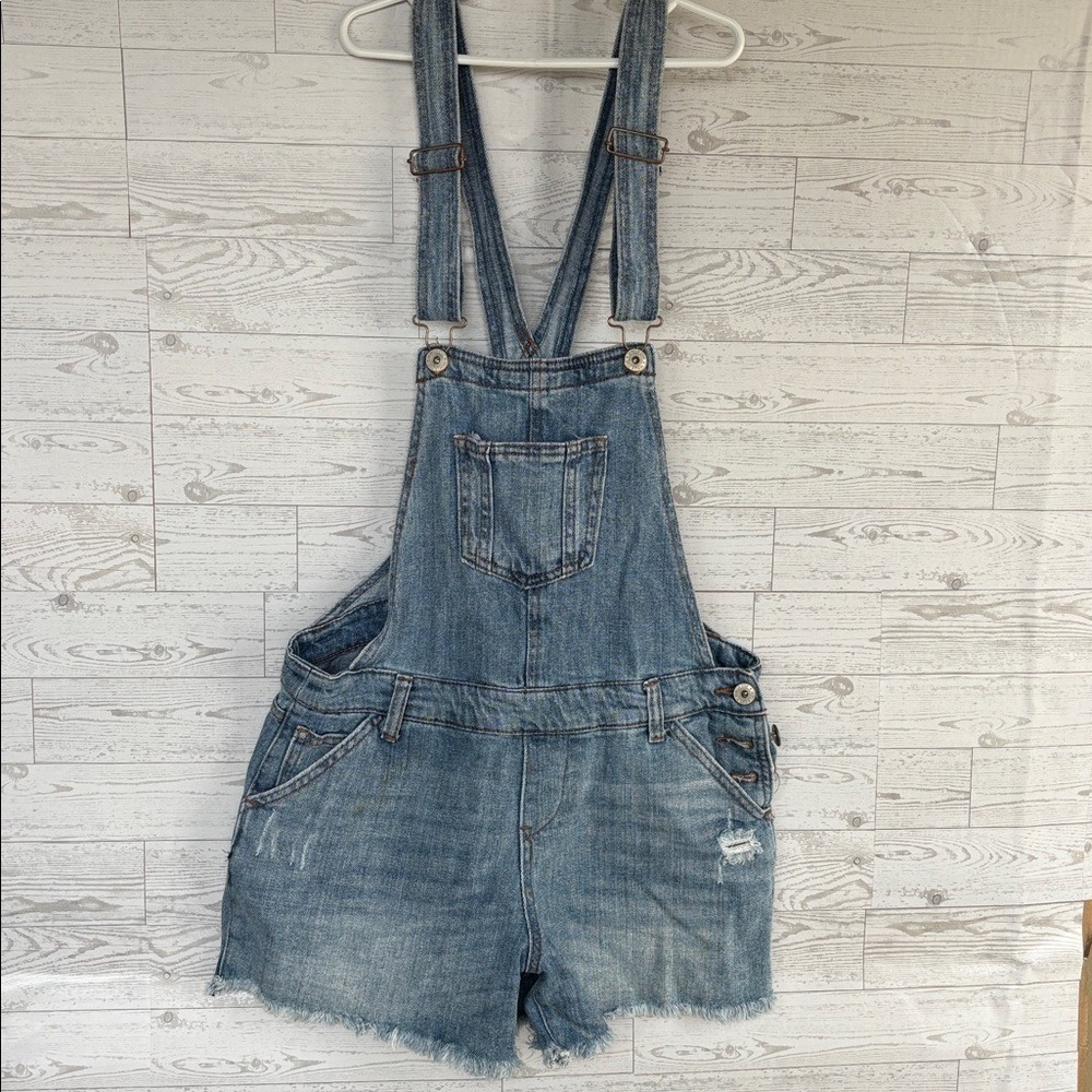 Vanilla Star Overalls Bibs shorts‎ jeans Festival vintage Large cottagecore